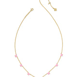 Lillia Butterfly Strand Necklace in Pink Enamel