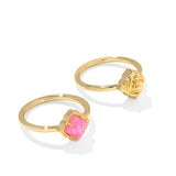 Mallory Rose Ring Set in Gold & Blush Ivory Mother of Pearl