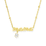 Mama Crystal Short Pendant Necklace