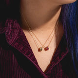 Color Theory Charm Necklace in Olive Green