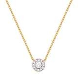 Lab Grown 0.16ct tw Diamond Pendant Necklace in 18k Gold Vermeil