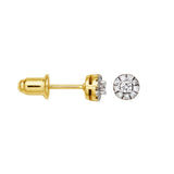 Lab Grown 0.16ct tw Diamond Stud Earrings in 18k Gold Vermeil