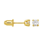 Lab Grown 0.25ct tw Diamond Stud Earrings in 18k Gold Vermeil