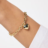 Lev Bold Charm Bracelet in Gold