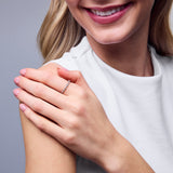 Pre-Owned Jared 1/10ct tw Diamond Stacking Ring in 10k White Gold