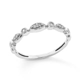 Pre-Owned Jared 1/10ct tw Diamond Stacking Ring in 10k White Gold