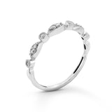 Pre-Owned Jared 1/10ct tw Diamond Stacking Ring in 10k White Gold