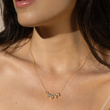 Commence with Clarity White Topaz Lotus Petal Necklace