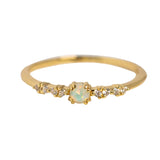 Simulated Opal Sparkle Ring