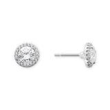 Kate Studs in Clear & Silver Plating