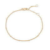 Mini Beaded Chain Bracelet in 18k Gold Plating