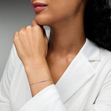 The Ulla 0.1 ct tw Lab-Grown Diamond Delicate Bracelet in Rhodium