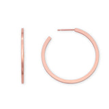 18K Rose Gold Plated Solid Hoops