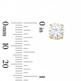Layla Round Studs in Gold and CZ