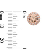 Kate Studs in 14k Rose Gold Plating & Champagne