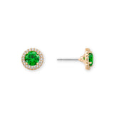 Kate Studs in Gold & Green