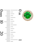 Kate Studs in Gold & Green