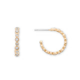 Water Resistant Bezel CZ Hoops
