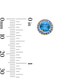 Kate Studs in Light Blue