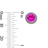 Kate Studs in Blue & Purple