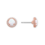 Kate Studs in 14k Rose Gold Plating & Simulated Opal
