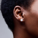 Kate Studs in 14k Rose Gold Plating & Simulated Opal