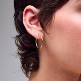 Everyday Mid Size 14k Solid Gold Hoop