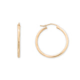 Everyday Mid Size 14k Solid Gold Hoop