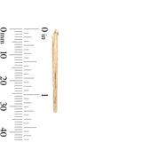 Everyday Textured Large 14k Solid Gold Hoop