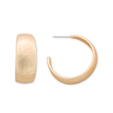 Elle Gradual Hoops in Semi Matte 12k Gold Plating