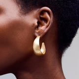 Elle Gradual Hoops in Semi Matte 12k Gold Plating