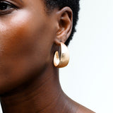 Elle Gradual Hoops in Semi Matte 12k Gold Plating