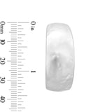 Elle Gradual Hoops in Semi Matte Silver Plating