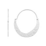 Birk Hoops in Semi Matte Silver Plating