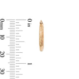 Everyday Textured 17mm 14K Solid Yellow Gold Hoops
