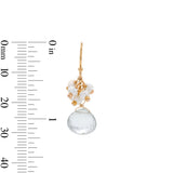 Marnie Drops with Cultured Pearl and Green Amethyst