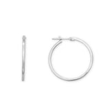 Everyday 24mm 10K White Gold Hoops