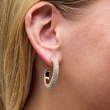 Blake Pave Hoops in Gold