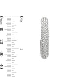 Blake Pave Hoops in Silver