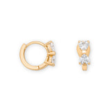 Bow Huggies in 14k Gold Plated over Sterling Silver