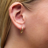 Star CZ Hoops in Gold