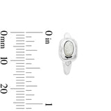 Arlo Stone Huggie Set in Silver