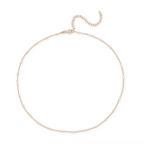 Bar Chain Necklace in 18k Gold Plating over Sterling Silver