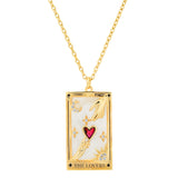 Lovers Tarot Card Pendant Necklace