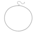 Layla Curb Chain Necklace in Silver & CZ
