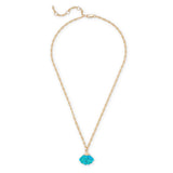 Shell Shaped Pendant with Turquoise