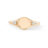 Grace 0.1ct tw Lab-Grown Diamond Signet Ring in 18k Gold Vermeil