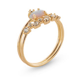 Aura Opal CZ Crown Ring Set