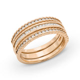 Layla Delicate Ring Stack in 18k Gold Plating & CZ