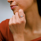 Pave CZ Dog Tag Ring in Sterling Silver